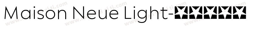 Maison Neue Light字体转换
